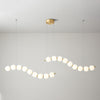 WOMO Pearl Globe Brass Dining Room Chandelier-WM2102d thumbnail