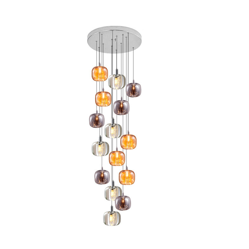 WOMO Waterfall Glass Pendant Chandelier-WM2111b