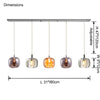 WOMO Colored Glass Multi Pendant Chandelier-WM2111a thumbnail
