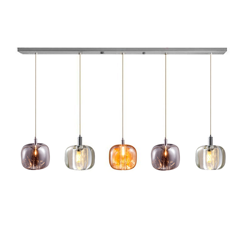 WOMO Colored Glass Multi Pendant Chandelier-WM2111a