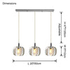 WOMO Colored Glass Multi Pendant Chandelier-WM2111a thumbnail