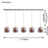 WOMO Colored Glass Multi Pendant Chandelier-WM2111a thumbnail