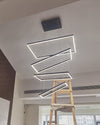 WOMO Black Tiered Rectangular Chandelier-WM2120 thumbnail