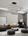 WOMO Black Tiered Rectangular Chandelier-WM2120 thumbnail