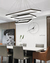 WOMO Black Tiered Rectangular Chandelier-WM2120 thumbnail