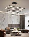 WOMO Black Tiered Rectangular Chandelier-WM2120 thumbnail