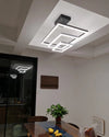 WOMO Black Tiered Rectangular Chandelier-WM2120 thumbnail