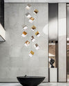WOMO Ice Cube Textured Glass Chandelier-WM2150 thumbnail