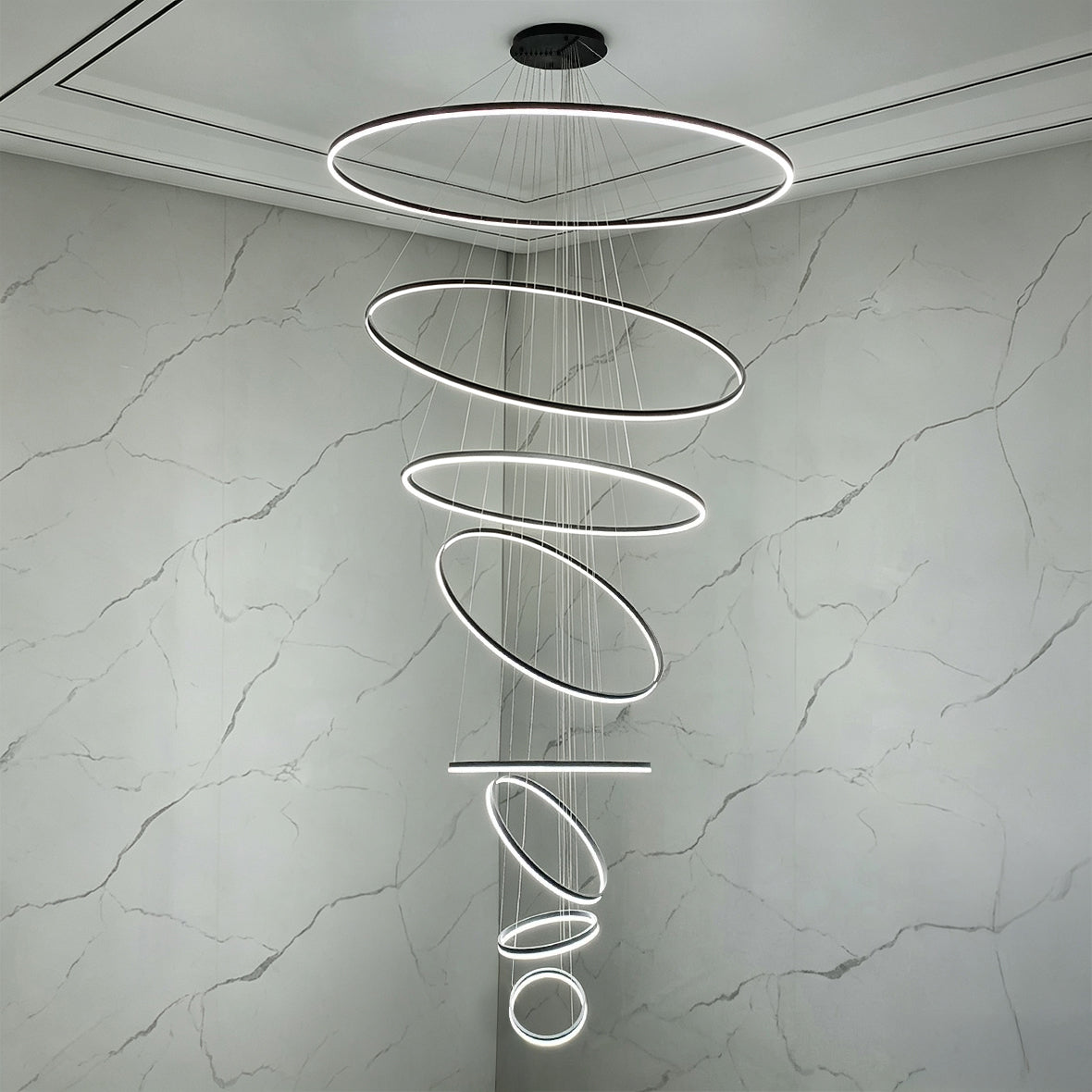 WOMO Tiered Ring LED Chandelier - WM2159