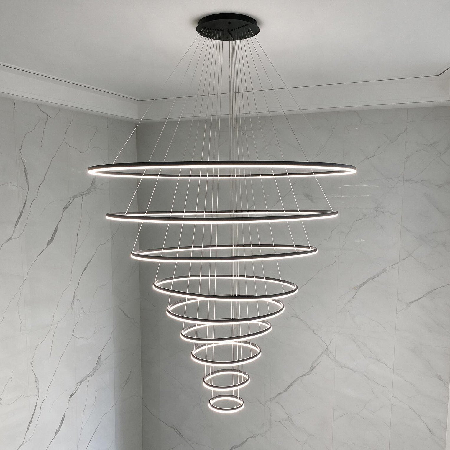 WOMO Tiered Ring LED Chandelier - WM2159