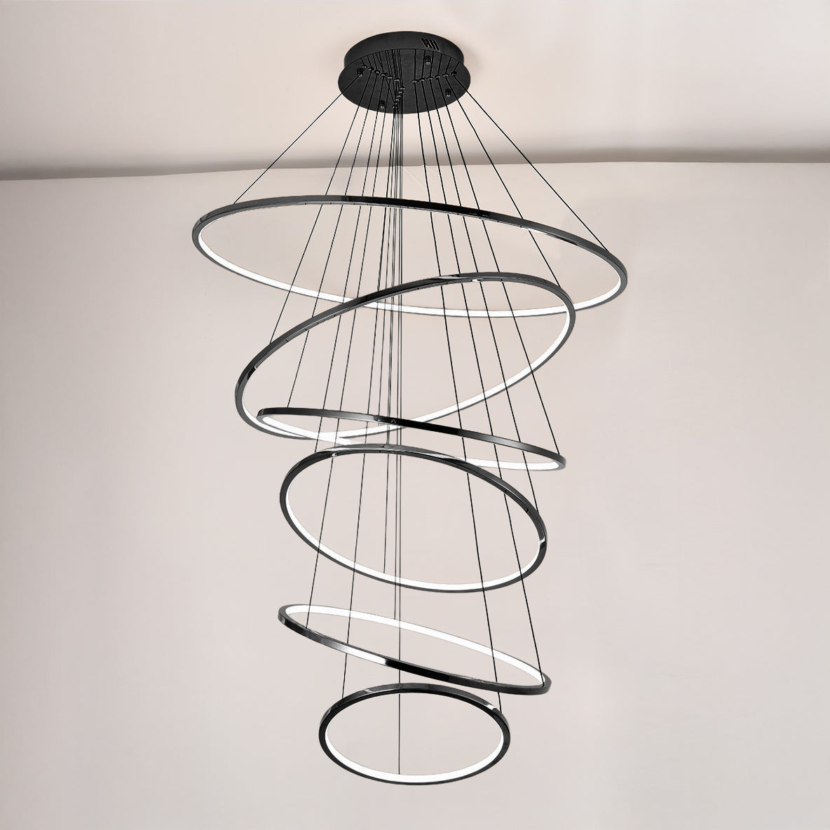 WOMO Tiered Ring LED Foyer Chandelier-WM2160