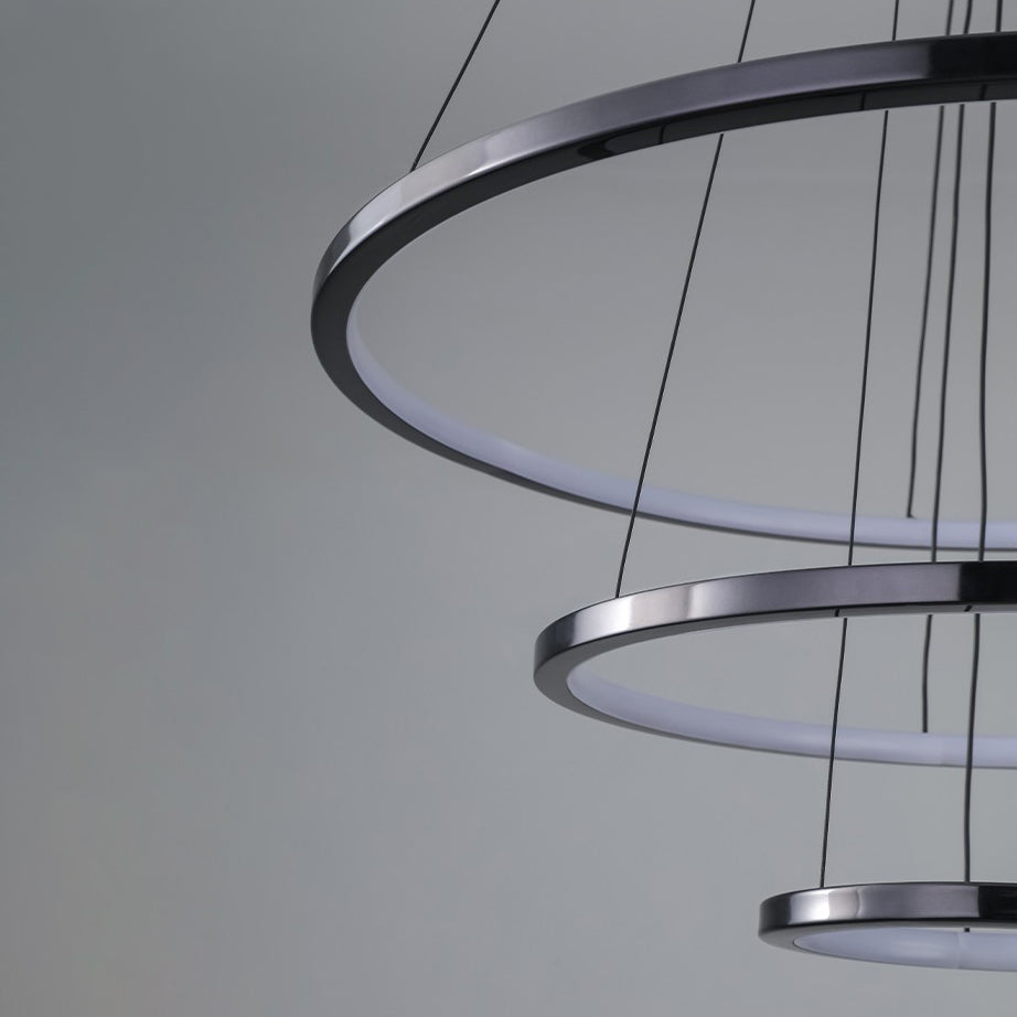 WOMO Tiered Ring LED Foyer Chandelier-WM2160