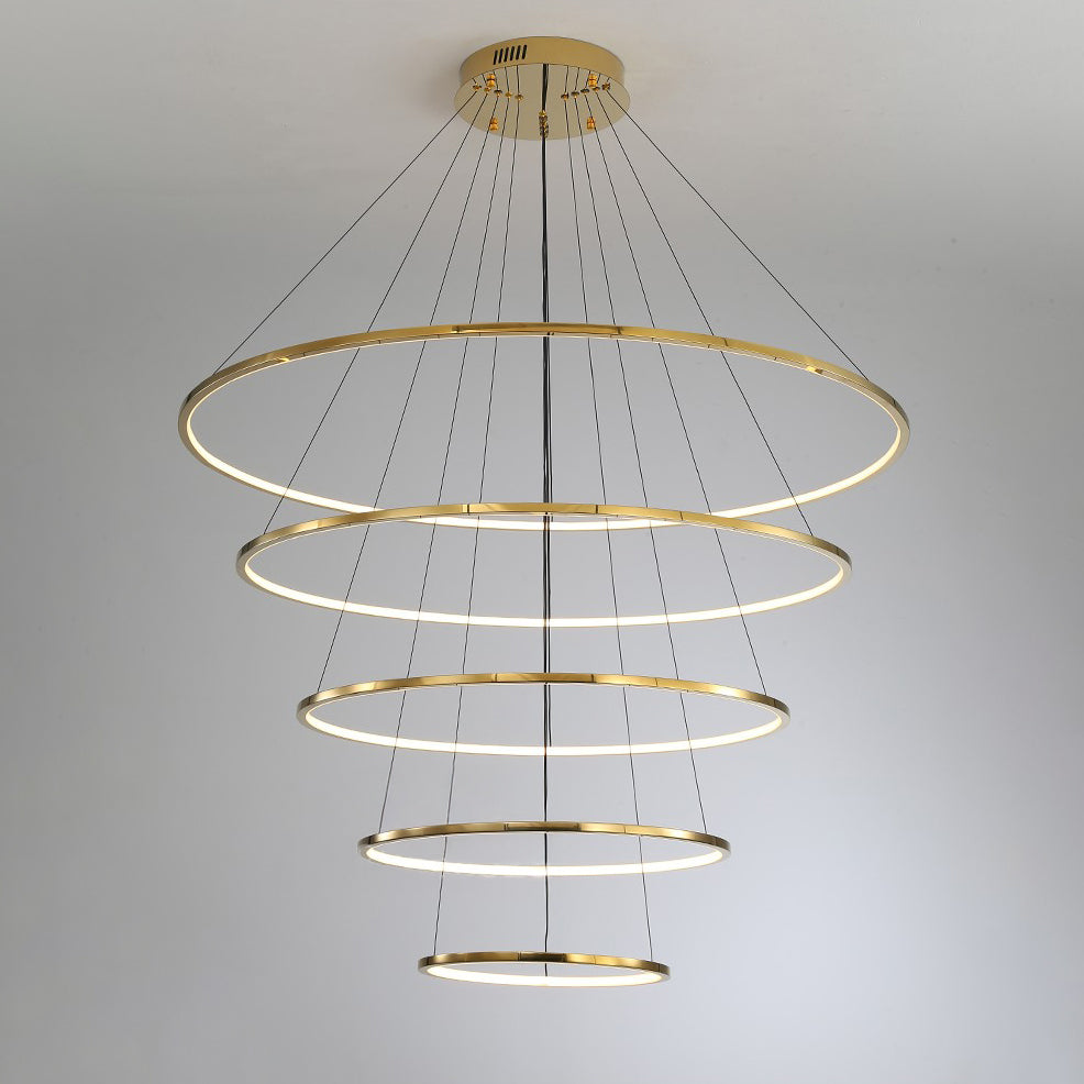WOMO Tiered Ring LED Foyer Chandelier-WM2160