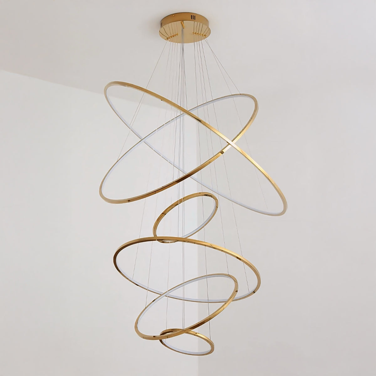 WOMO Tiered Ring LED Foyer Chandelier-WM2160