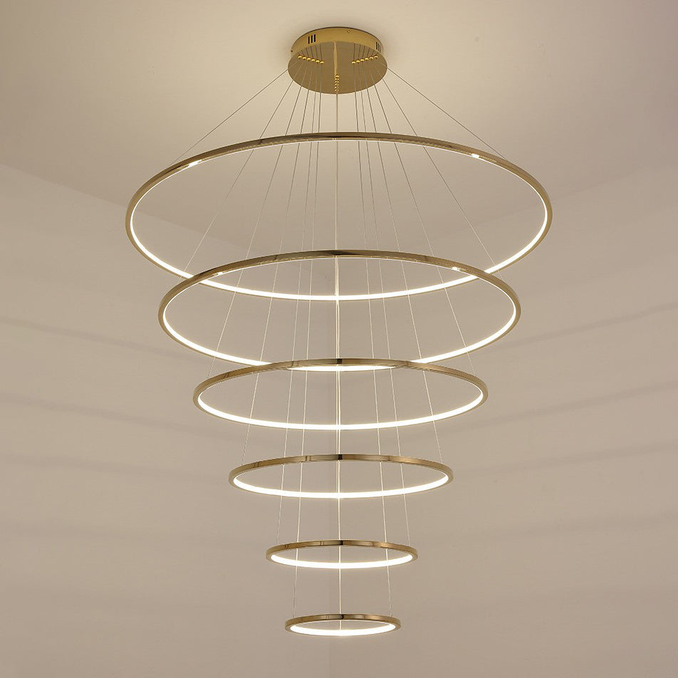 WOMO Tiered Ring LED Foyer Chandelier-WM2160