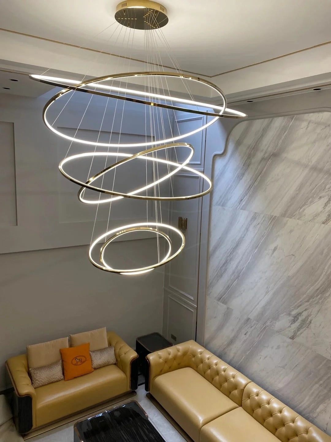 WOMO Tiered Ring LED Foyer Chandelier-WM2160