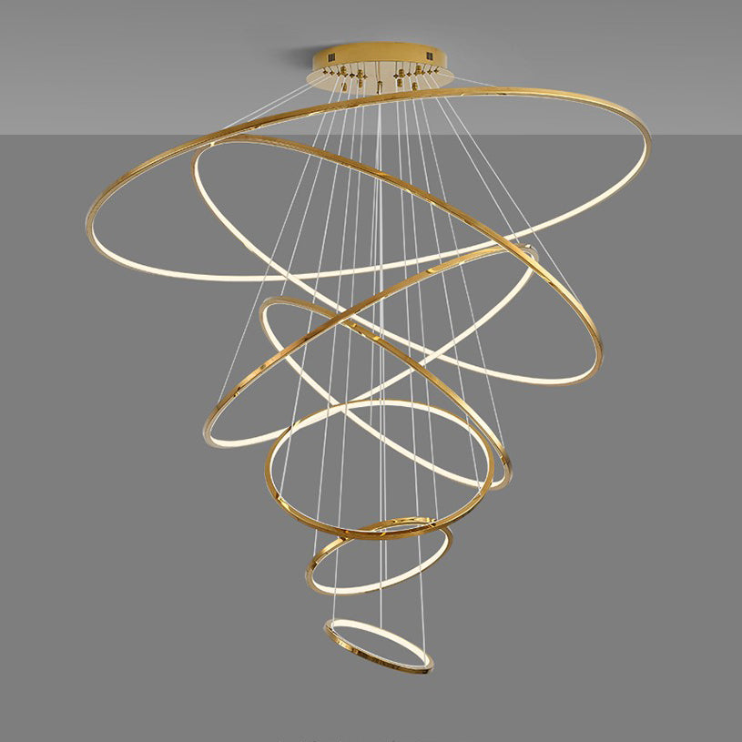 WOMO Tiered Ring LED Foyer Chandelier-WM2160