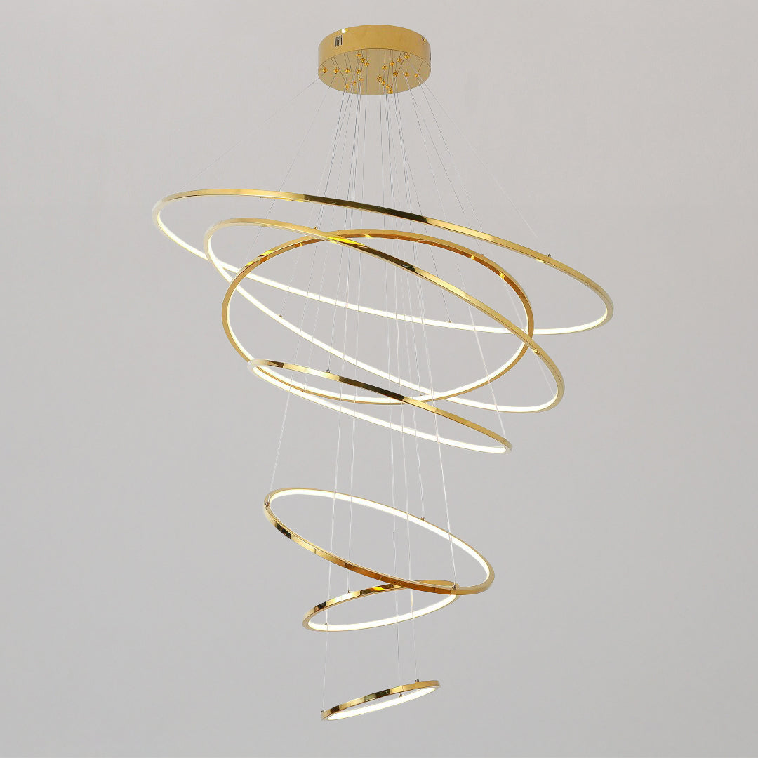 WOMO Tiered Ring LED Foyer Chandelier-WM2160