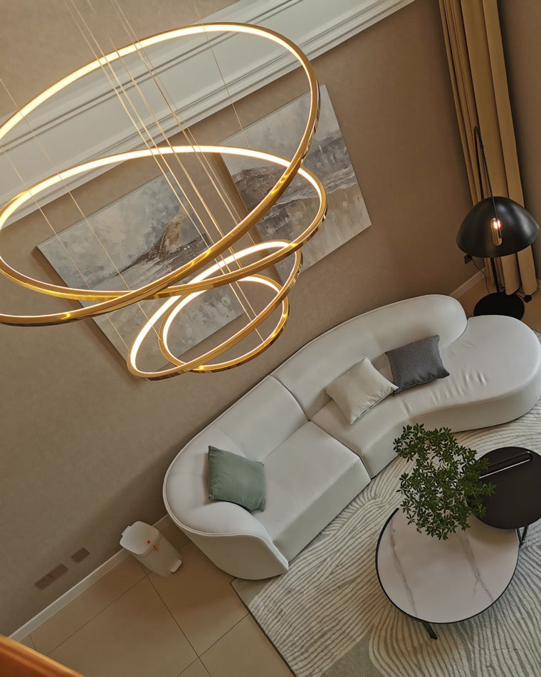 WOMO Large Tiered Ring LED Foyer Chandelier-WM2160