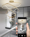 WOMO Large Tiered Ring LED Foyer Chandelier-WM2160 thumbnail