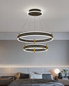WOMO Tiered Black Rings Chandelier-WM2172 thumbnail