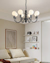 WOMO Glass Globe Black Arm Chandelier-WM2173 thumbnail