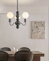 WOMO Glass Globe Black Arm Chandelier-WM2173 thumbnail
