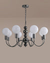 WOMO Glass Globe Black Arm Chandelier-WM2173 thumbnail