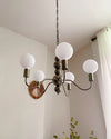 WOMO Glass Globe Black Arm Chandelier-WM2173 thumbnail