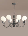 WOMO Glass Globe Black Arm Chandelier-WM2173 thumbnail