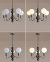 WOMO Glass Globe Black Arm Chandelier-WM2173 thumbnail