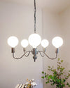 WOMO Glass Globe Black Arm Chandelier-WM2173 thumbnail