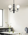 WOMO Glass Globe Black Arm Chandelier-WM2173 thumbnail