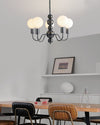 WOMO Glass Globe Black Arm Chandelier-WM2173 thumbnail