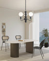 WOMO Glass Globe Black Arm Chandelier-WM2173 thumbnail