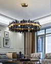 WOMO Iceberg Round Black Gold Chandelier-WM2183 thumbnail