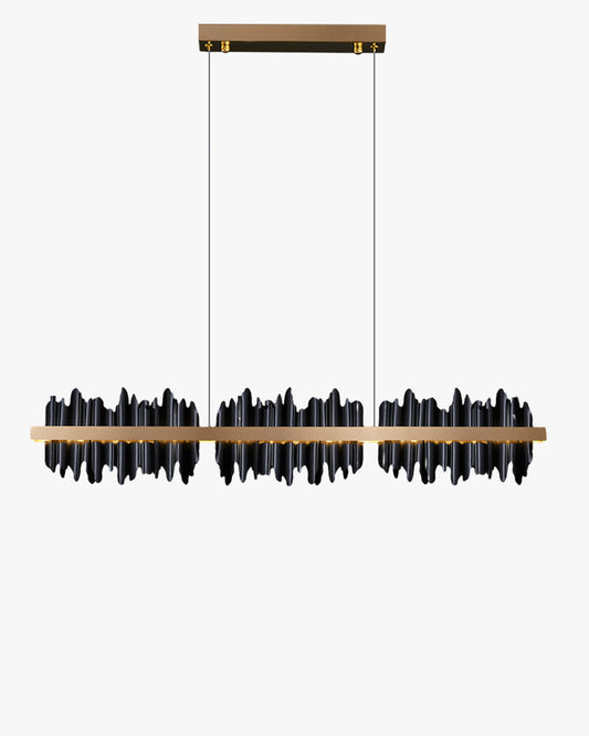 WOMO Iceberg Black Gold Linear Chandelier-WM2184