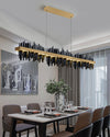 WOMO Iceberg Black Gold Linear Chandelier-WM2184 thumbnail