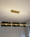 WOMO Iceberg Black Gold Linear Chandelier-WM2184 thumbnail