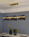 WOMO Iceberg Black Gold Linear Chandelier-WM2184 thumbnail