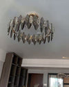 WOMO Smoked Crystal Round Chandelier-WM2187 thumbnail