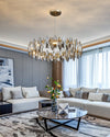 WOMO Smoked Crystal Round Chandelier-WM2187 thumbnail