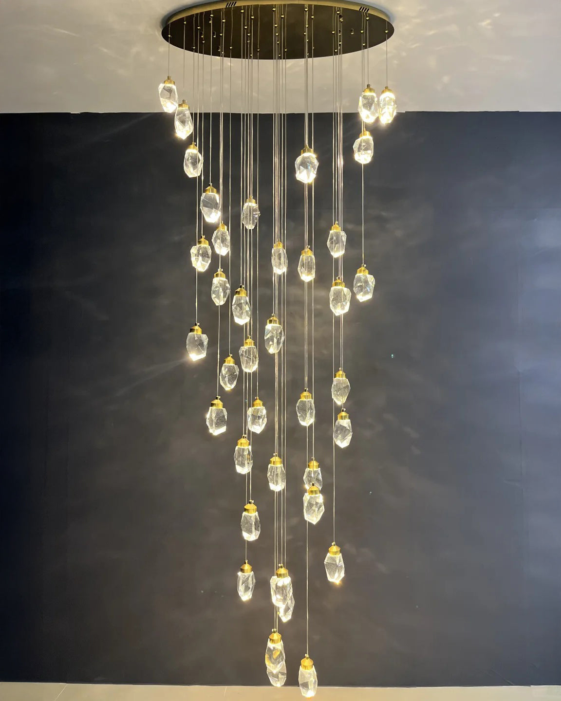 WOMO Rock Crystal Cascading Chandelier-WM2189