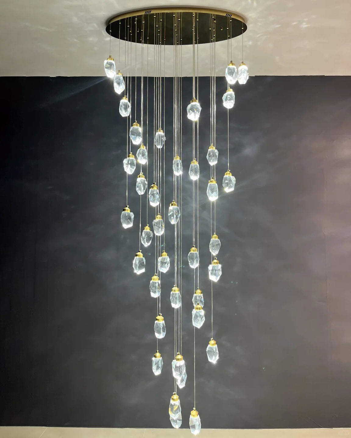WOMO Rock Crystal Cascading Chandelier-WM2189