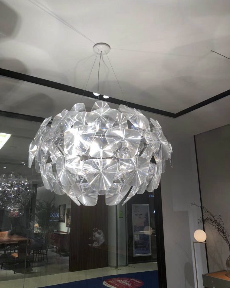 WOMO Mirrored Lucite Chandelier-WM2197