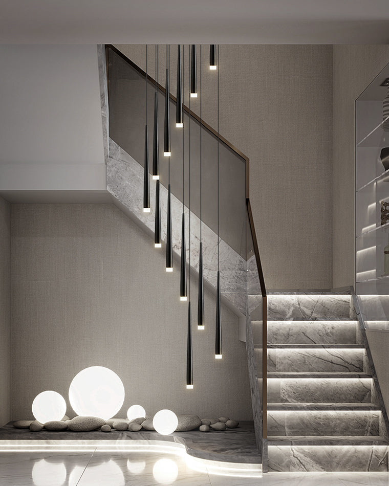 WOMO Cone Spiral Cascading Chandelier-WM2204