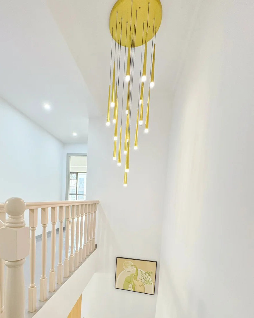 WOMO Cone Spiral Cascading Chandelier-WM2204