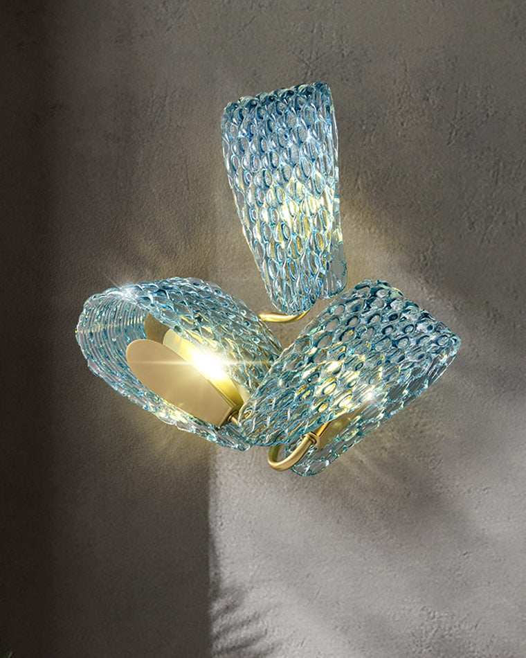 WOMO Peacock Art Glass Wall Sconce-WM6095