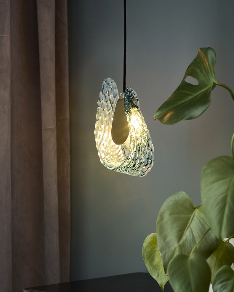 WOMO Peacock Blue Art Glass Pendant Light-WM2213a