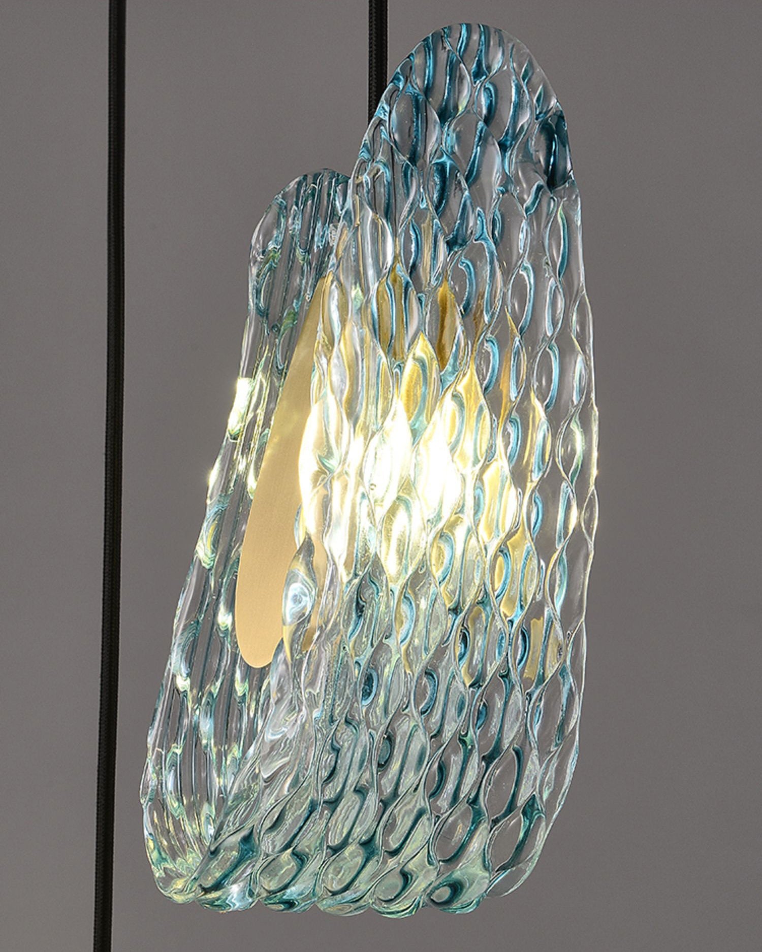 WOMO Peacock Blue Art Glass Pendant Light-WM2213a
